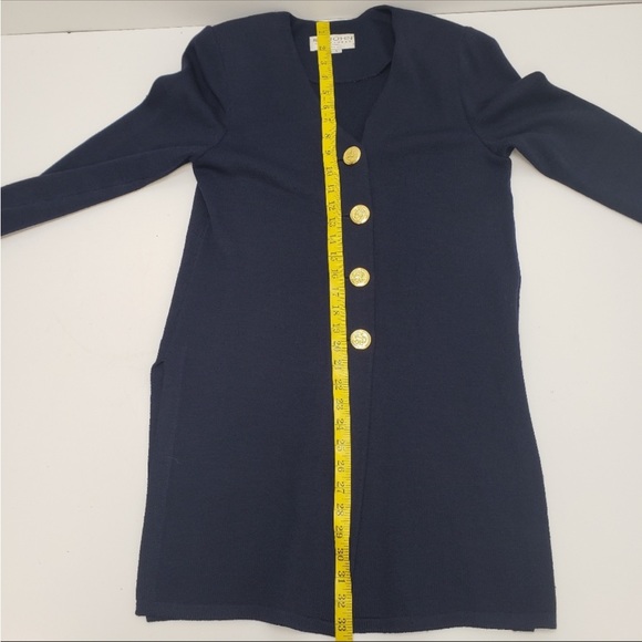 St John knit blazer / long cardigan top - Picture 7 of 8